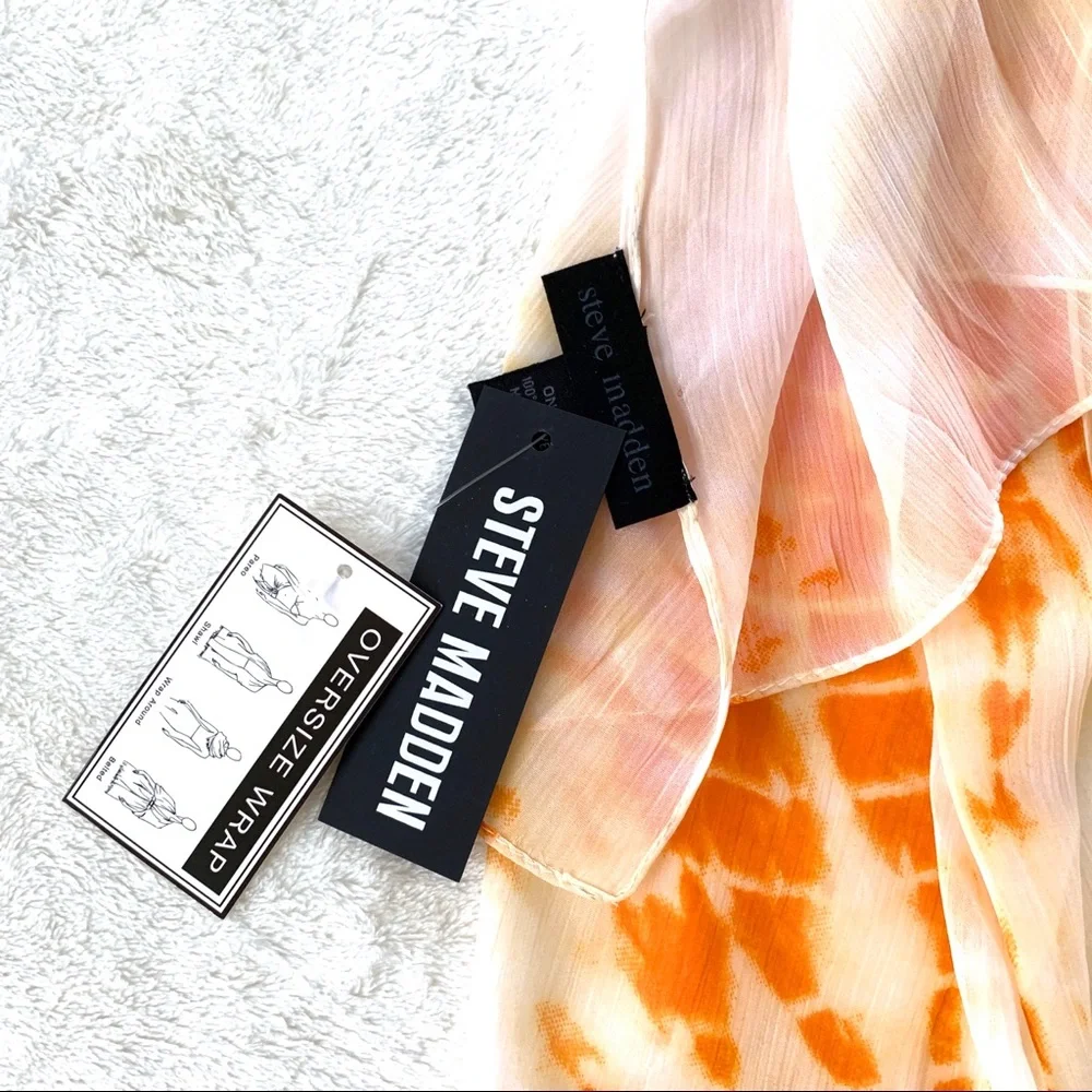 ✨HP✨ Steve Madden Pink & Orange Tie-Dye Scarf